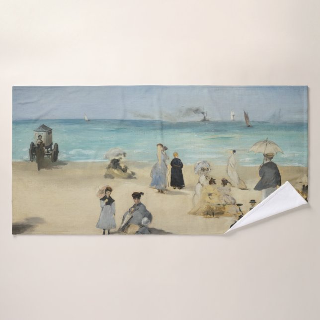 Edouard Manet - Sur la plage, Boulogne-sur-Mer (Serviette de bain)