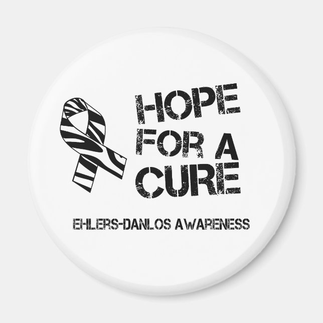 EDS Hope for a Cure Zebra Ruban Magnet (Devant)