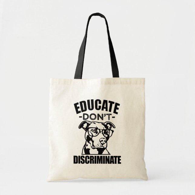 Educate ne distinguent pas le sac drôle de Pitbull (Devant)