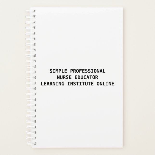 ÉDUCATEUR PROFESSIONNEL DES INFIRMIÈRES.  Agenda (Devant)