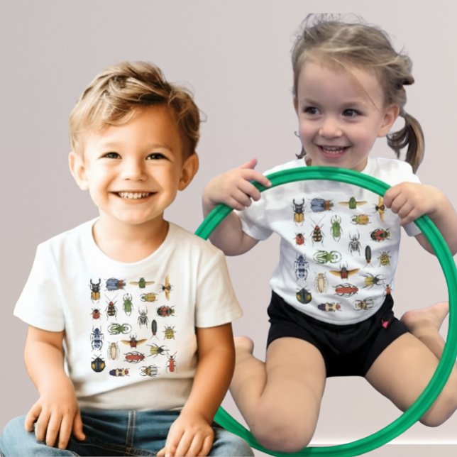 Educational Watercolor Beetle Baby T-Shirt (Créateur téléchargé)