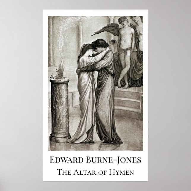 Edward Burne-Jones L'autel de Hymen Poster (Devant)