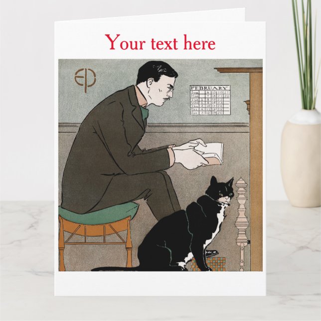 Edward Penfield Carte de voeux pliée (Devant)