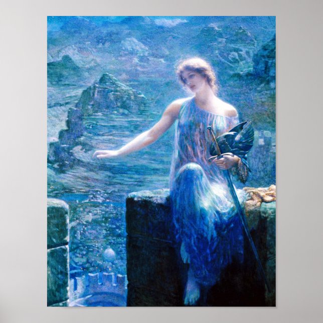 Edward Robert Hughes - Valkyrie's Vigil Poster (Devant)