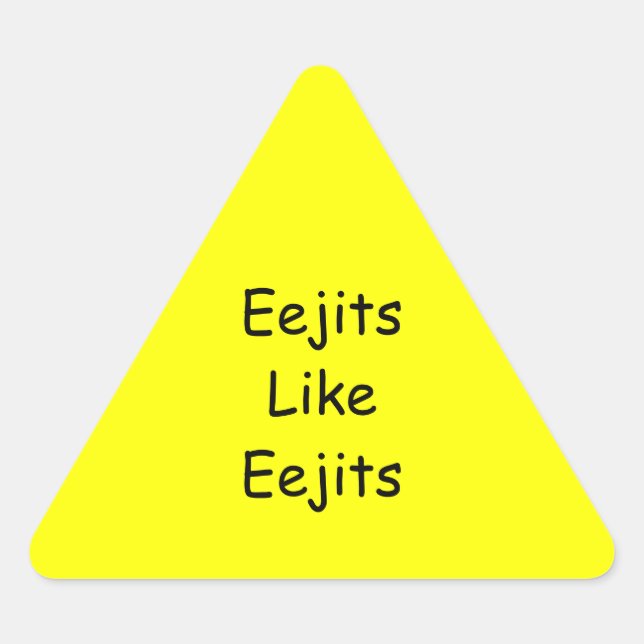 Eejits comme Eejits : Stickers Triangle (Devant)