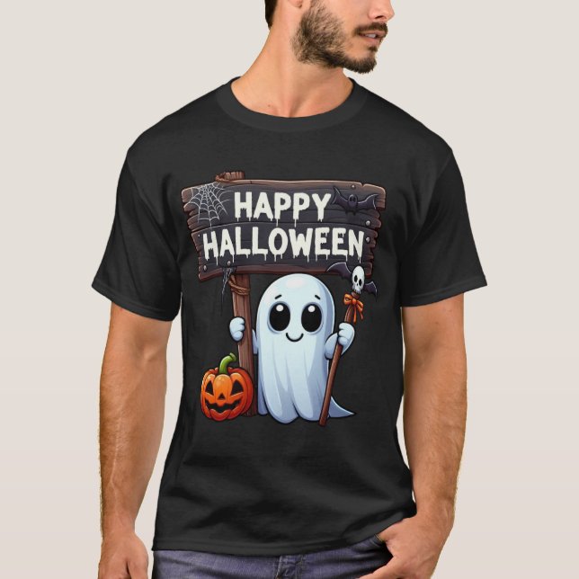 Eerie Echoes : Un conte d'Halloween | T-shirt homm (Devant)