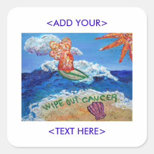 Effacer Cancer Ange Art Decal Stickers