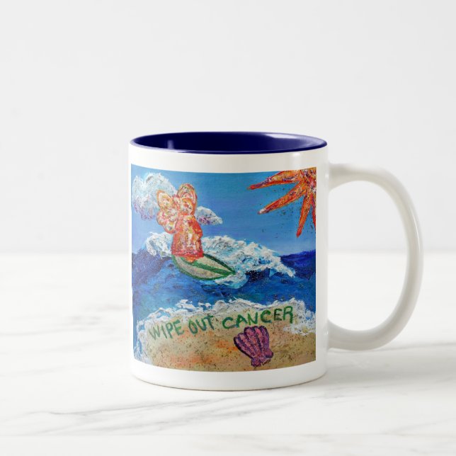Effacer le cancer Ange Mug (Droit)