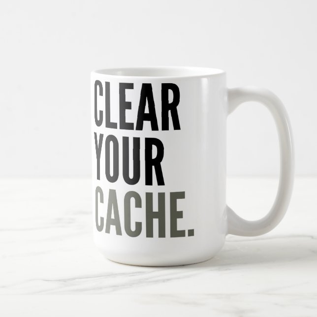 Effacez Votre Cache. Mug (Droite)