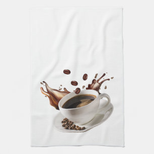 Effet café Splash serviette de cuisine