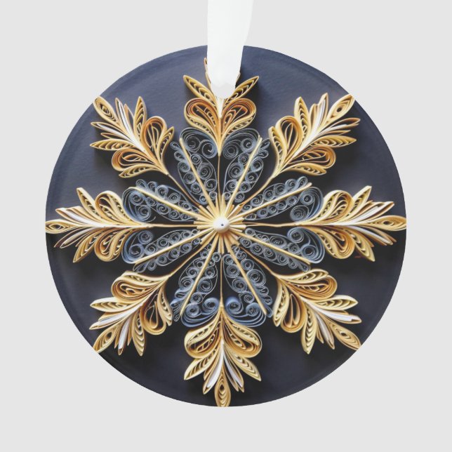 Effet de calage 3d Flocon de neige (devant)