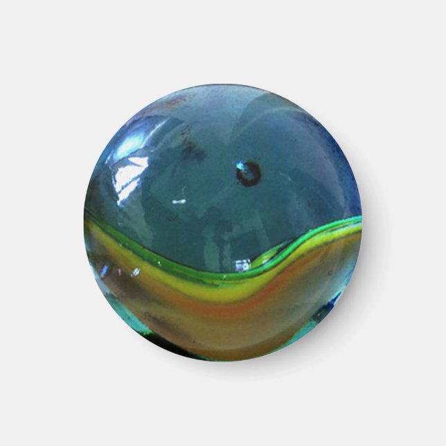 Effet de marbre de verre transparent Magnet (Devant)