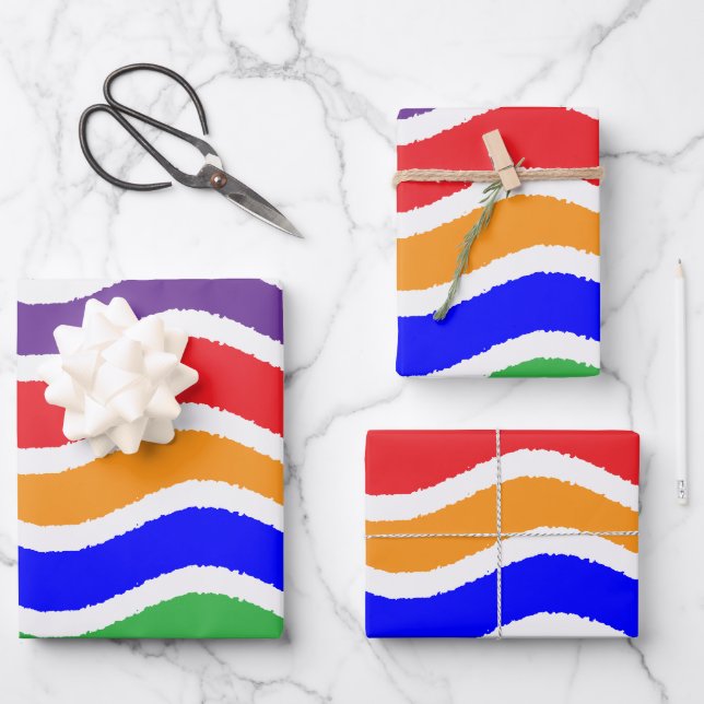 Effet de papier tordu personnalisé coloré (Recto)