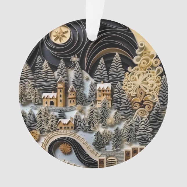 Effet de recouvrement 3d Village de Noël (devant)
