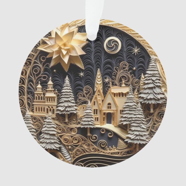 Effet de recouvrement 3d Village de Noël (devant)