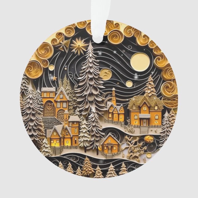 Effet de recouvrement 3d Village de Noël (devant)