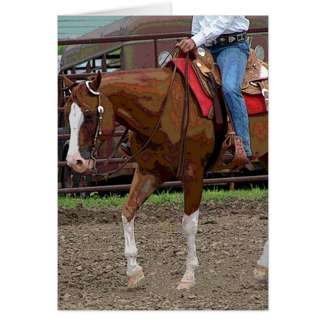 Effet Dessin Du Cheval Occidental (Devant)