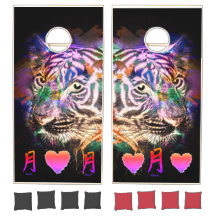 EFFET DU TIGRE DE NEON DE JEU DE Cornhole