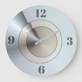 Effet en acier bleu contemporain > Horloges simpli