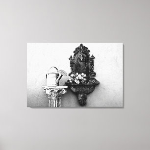EFFET ENCRE sur fonte sur toile tendue