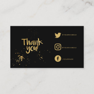 Effet Foil merci Liens sociaux insérer la carte