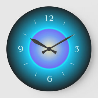 Effet Lumineux Horloge Murale Vert/Aqua/Violet