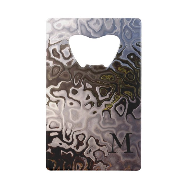 Effet miroitant gris Brown décoré d'un monogramme (Devant)
