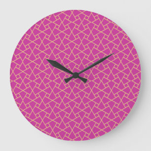 Effet or, Motif islamique violet horloge murale