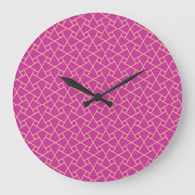 Effet or, Motif islamique violet horloge murale (Recto)