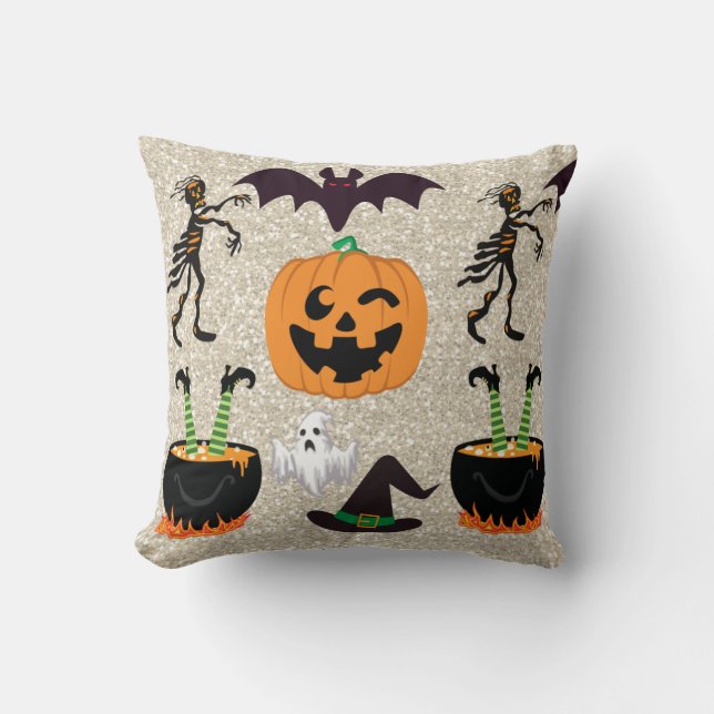 Effet parties scintillant Coussin Halloween (Recto)