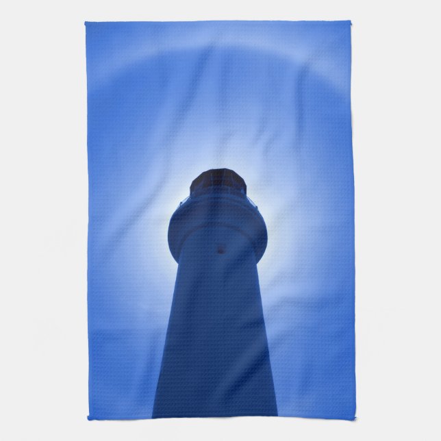 Effet phare - Serviette de cuisine bleue (Vertical)