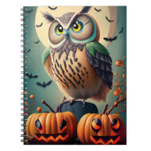 Éffrayant Chic Owl et Citrouille Carnet Halloween
