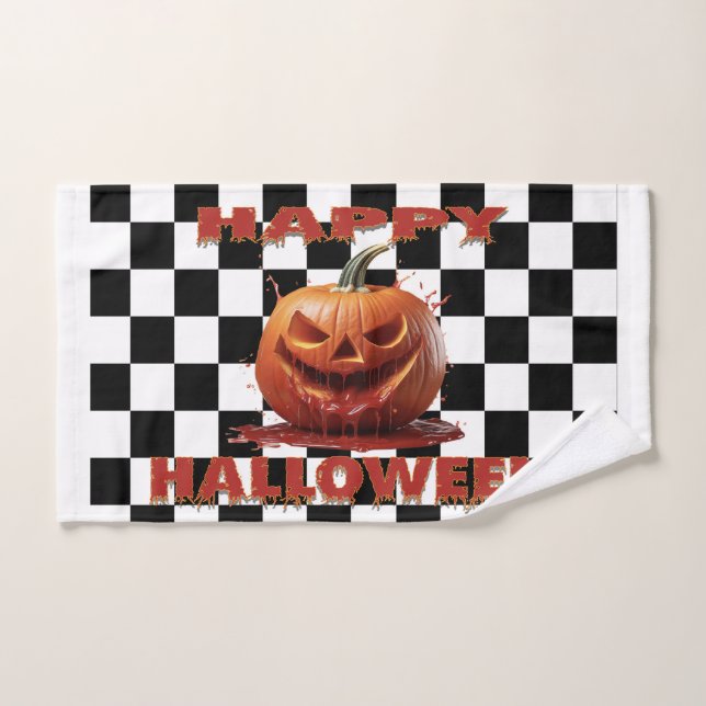 Éffrayant Citrouille sanglant Halloween (Serviette à main)