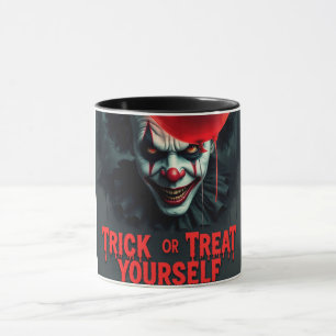 Éffrayant Clown Trick ou Treat Halloween Mug