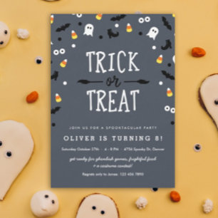 Éffrayant Confetti Halloween Invitations d'anniver