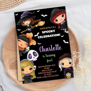Éffrayant Dolls Halloween Invitations d'anniversai