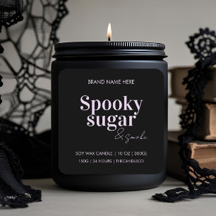 Éffrayant Étiquette de bougie d'Halloween   Bougie