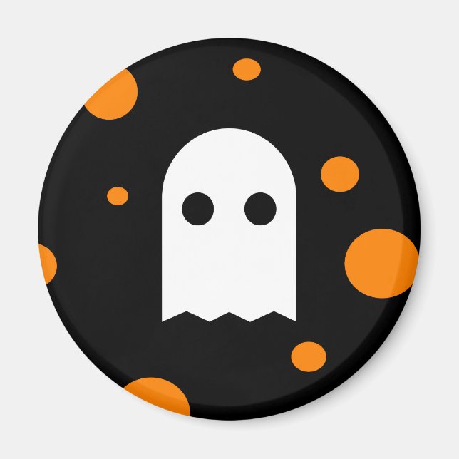 Éffrayant Ghost Halloween Frigo Magnet (Devant)