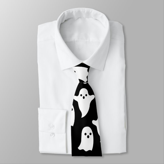 Éffrayant Ghosts hommes Halloween cravate - CRAVAT (Attaché)