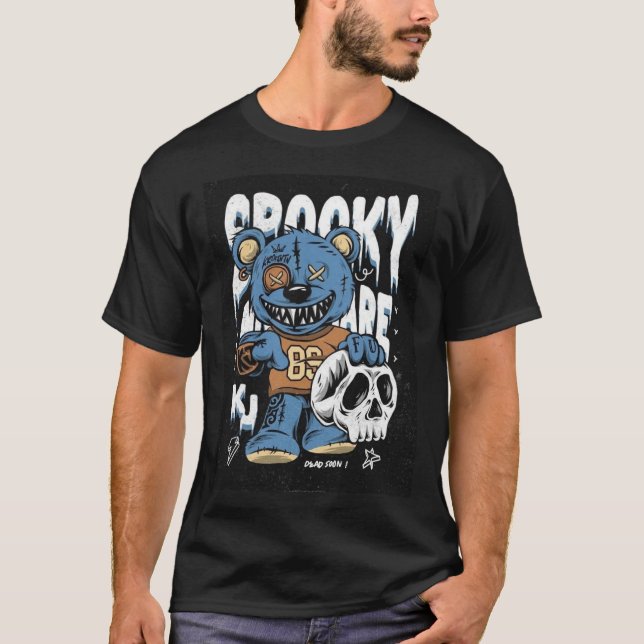 Éffrayant Halloween Teddy Graphic T-Shirt Design (Devant)