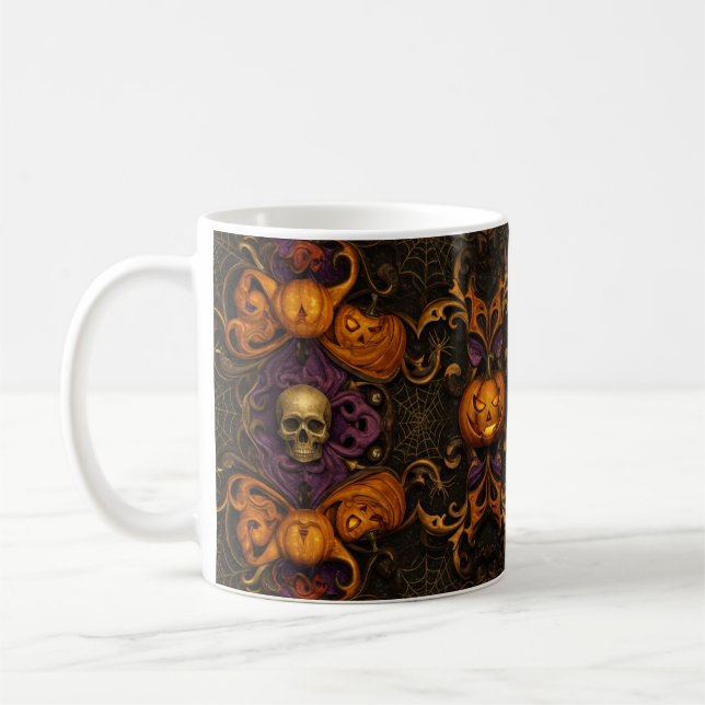 Éffrayant mais charmant Motif d'Halloween Mug (Gauche)
