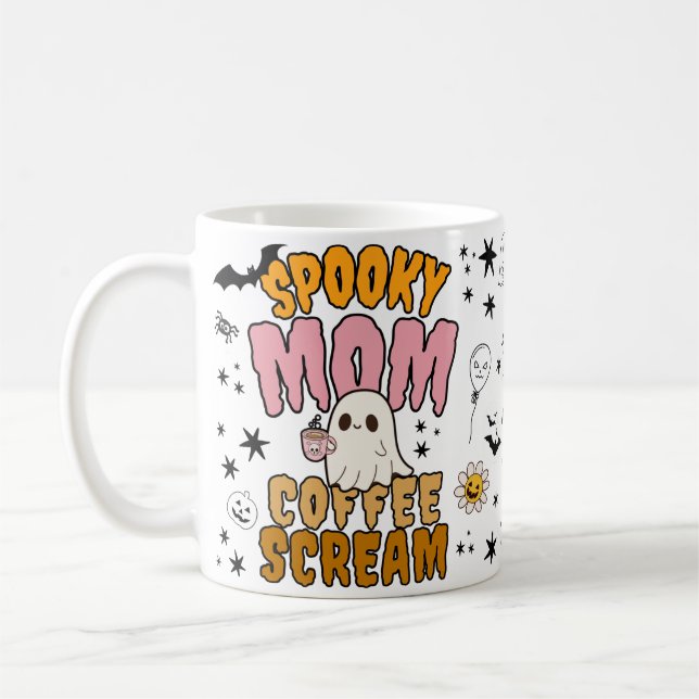 Éffrayant Maman Coffee Cri Mug - 11oz (Gauche)