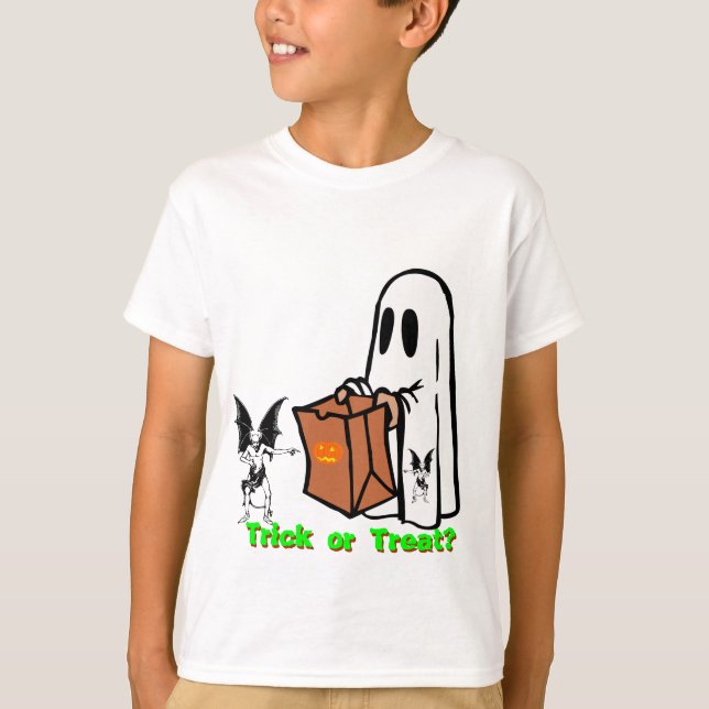 Éffrayant Trick ou traitement T-shirt enfant Hallo (Devant)