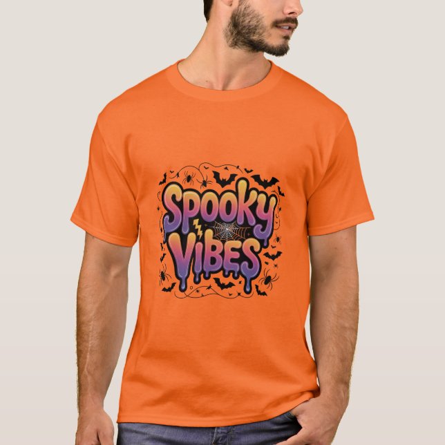 Éffrayant Vibes T-shirt homme d'Halloween (Devant)