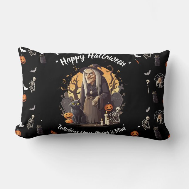 Éffrayante sorcière Halloween Jeter oreiller 🎃 No (Recto)