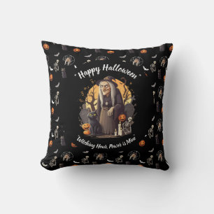 Éffrayante sorcière Halloween Jeter oreiller 🎃 No