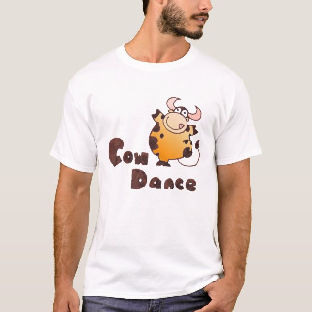 Effrayez le T-shirt idiot de vache à bande (Devant)