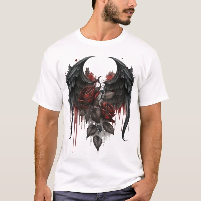 Egal avec coeur et fleurs design t-shirt (Devant)