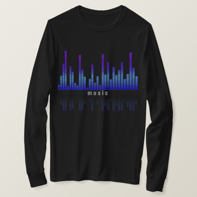 Égaliseur de musique sur T-shirt de base de la (Design devant)