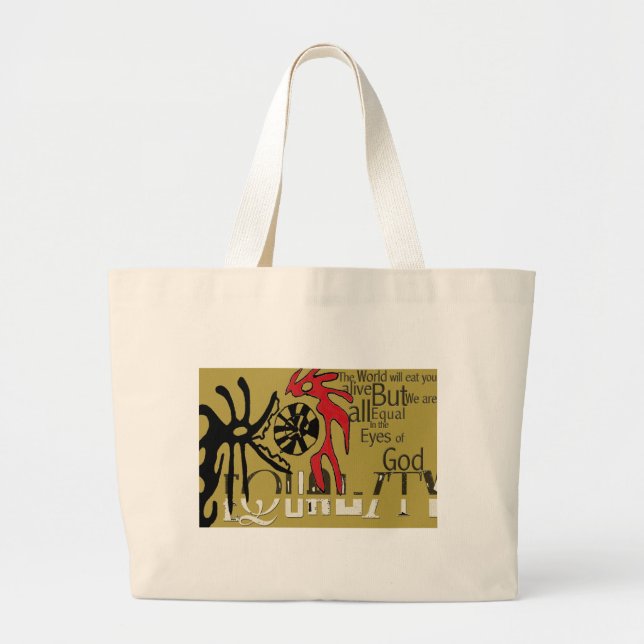 Égalité, conception graphique Grand Sac fourre-tou (Devant)